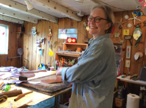 Diana in her studio