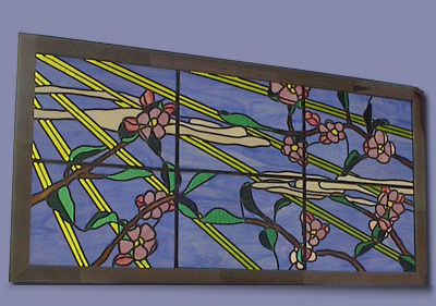 Apple Blossoms Stained Glass